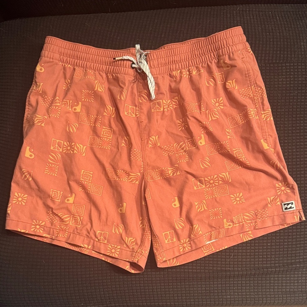 Billabong Men's Orange Swim Trunks